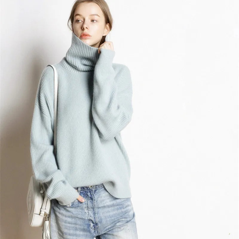 Pull Femme Turtleneck en Tricot Doux - Confort Hiver Chic 7