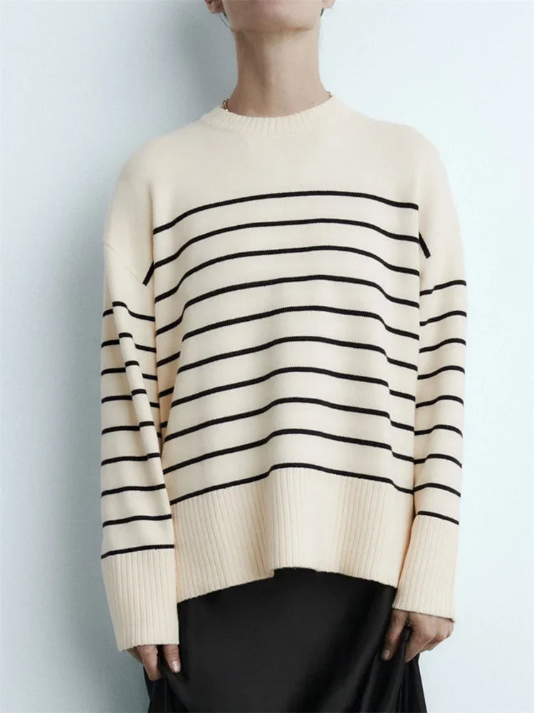 Pull Homme Rayé Taille M Coton-4