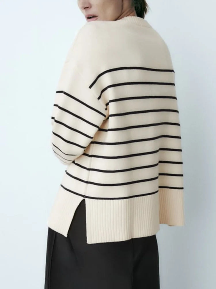 Pull Homme Rayé Taille M Coton-5