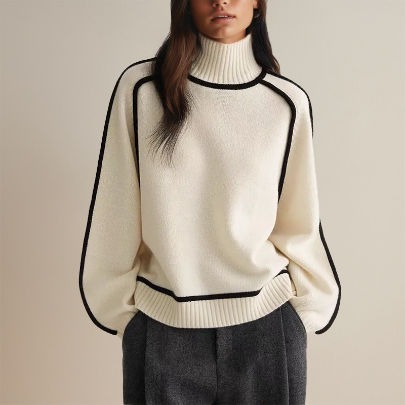 Pull Femme Col Roulé Confortable en Polyester – Plusieurs Couleurs 2