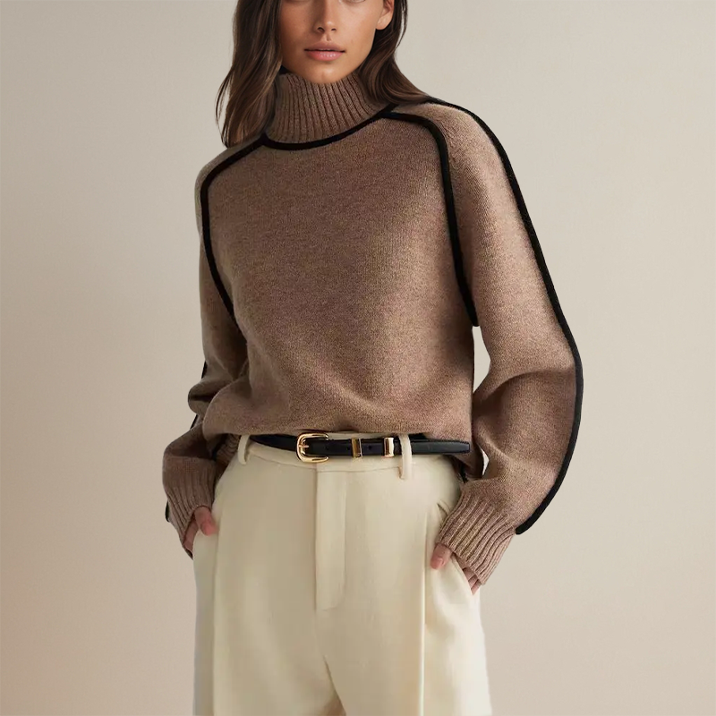 Pull Femme Col Roulé Confortable en Polyester – Plusieurs Couleurs 3