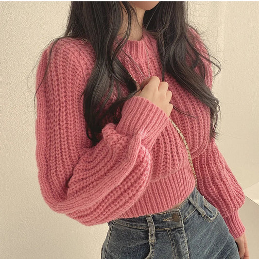 Pull Femme Élégant Manches Longues Polyester 0