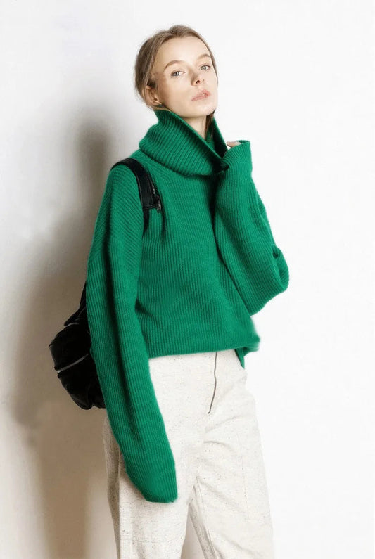 Pull Femme Turtleneck en Tricot Doux - Confort Hiver Chic 0