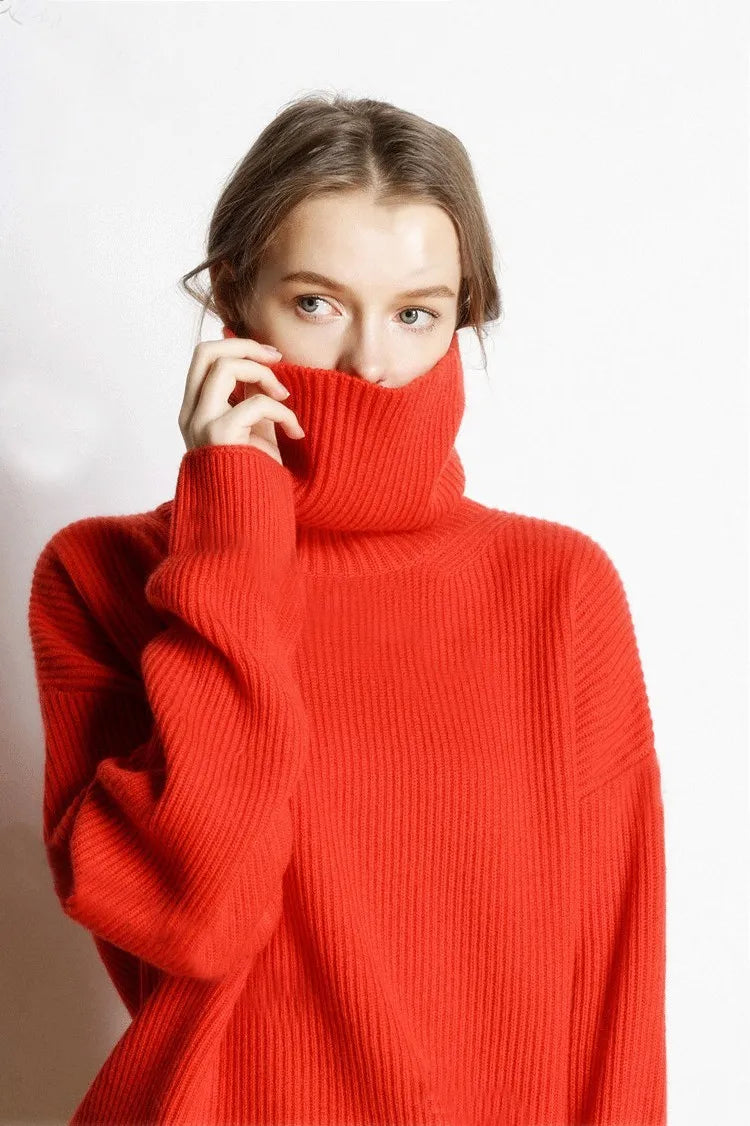 Pull Femme Turtleneck en Tricot Doux - Confort Hiver Chic 4