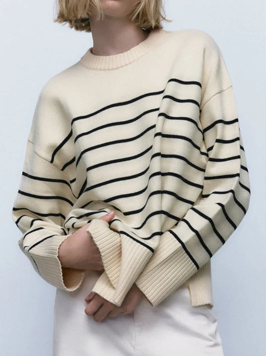 Pull Homme Rayé Taille M Coton-2